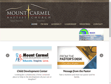 Tablet Screenshot of mountcarmelbaptist.com